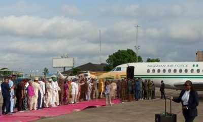 President Tinubu arrives Lagos from London for Sallah celebrations
