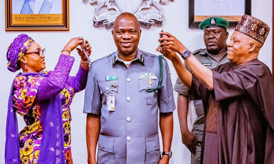 Shettima decorates new Customs boss, Adewale Adeniyi
