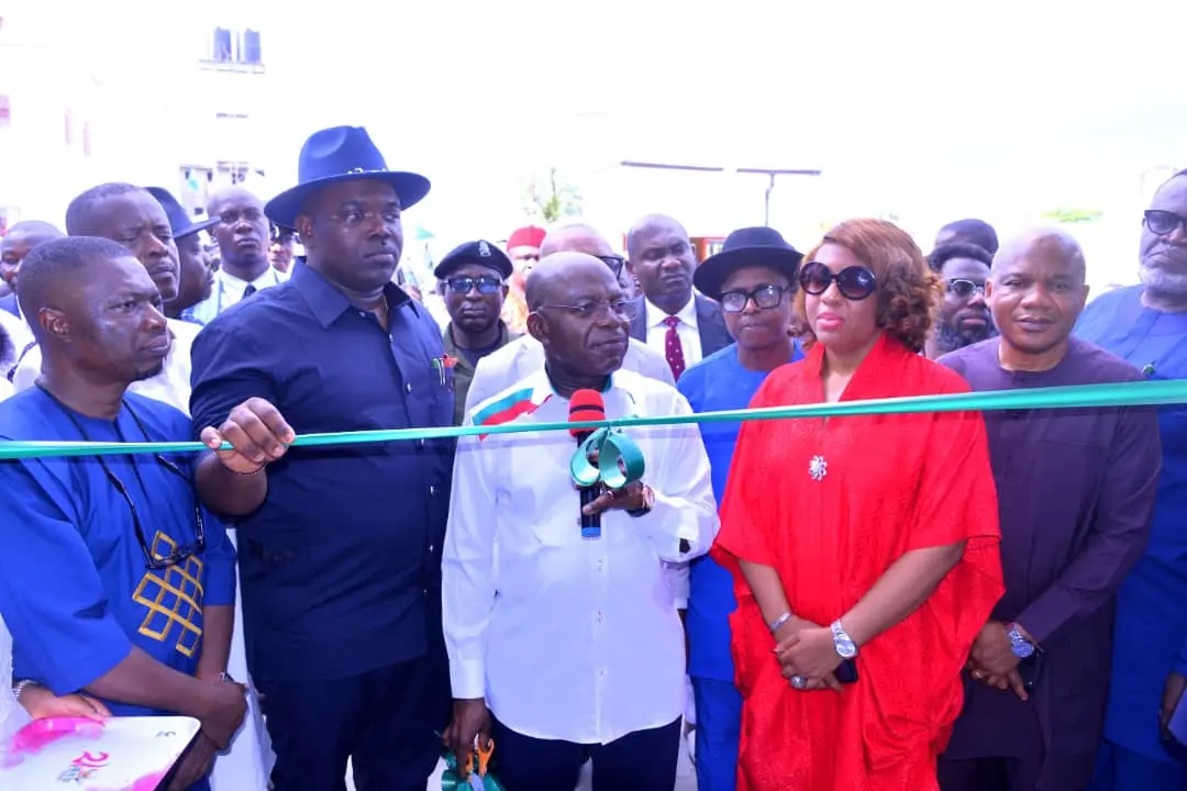 Gov Otti flags off 3.5km six-lane road, inaugurates 2 specialist hospitals