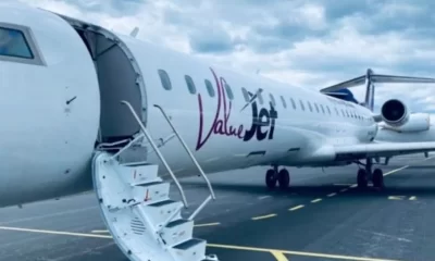 ValuJets aircraft slips on taxi-way in Port Harcourt Airport