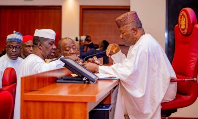 Drama in Senate as Akpabio, Senators face-off over choice of leadership