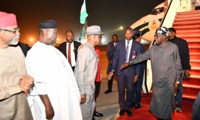 Tinubu returns from France