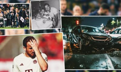 Three of Bayern Munich striker Harry Kane’s children were “lightly injured” in a car accident outside Munich, a fire brigade spokesman said