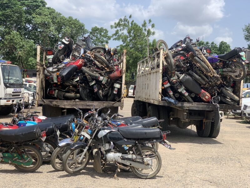 Police seize 85 motorcycles in Lagos