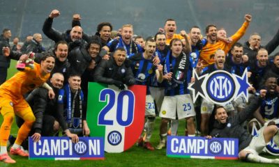 Inter Milan beat city rivals AC Milan 2-1 on Monday to clinch the Serie A title, the 20th time the club has lifted the trophy in its history.