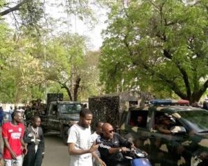 Armed military personnel have taken up positions around the Nasarawa Palace, where the deposed Emir of Kano, Aminu Ado Bayero,