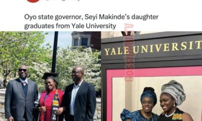 Netizens express their displeasure with Governor Seyi Makinde for sharing that his daughter graduated from an American university.