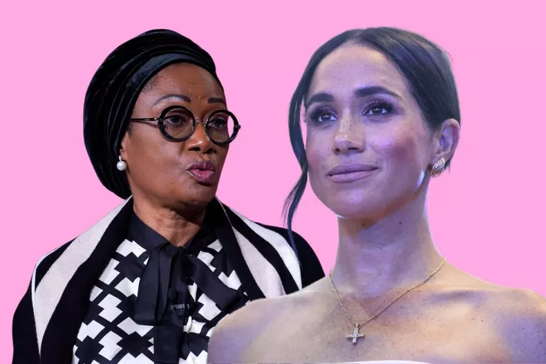 Meghan Markle's visit to Nigeria was referenced in a speech by the country's first lady, which was used to both attack and defend