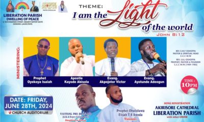 The Celestial Church of Christ, Liberation Parish under the leadership of Venerable Superior Evangelist Prophet James Aso will hosts the