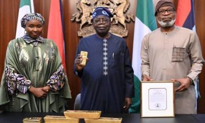 Alake presents gold bars to Tinubu, says sector will boost Naira value
