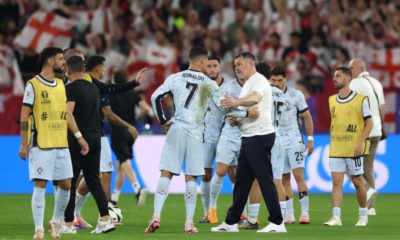 Portugal team after the loss to Georgia