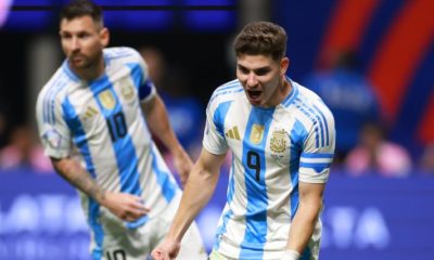 Lionel Messi's through ball led to Julián Álvarez's goal in the 49th minute, then he assisted on Lautaro Martínez's goal in the 88th as Argentina