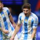 Lionel Messi's through ball led to Julián Álvarez's goal in the 49th minute, then he assisted on Lautaro Martínez's goal in the 88th as Argentina