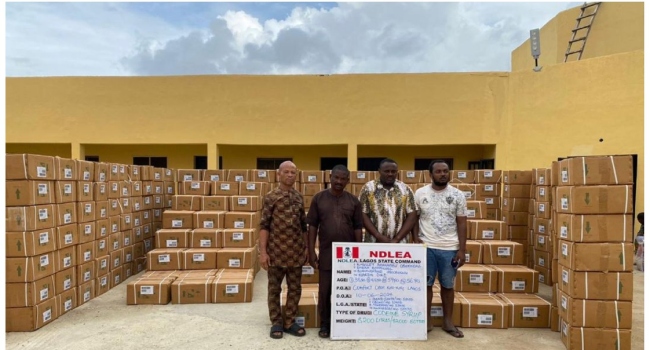 N4.7b Cocaine, Meth Seized as NDLEA Busts Lagos Warehouse, Arrests Siblings in Aba
