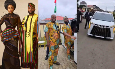 Reactions as Davido arrives Osun state with his wedding car gift