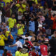 Darwin Núñez, Uruguay players jump in stands after Copa loss