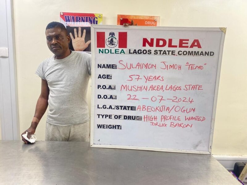 NDLEA arrests wanted Lagos drug baron