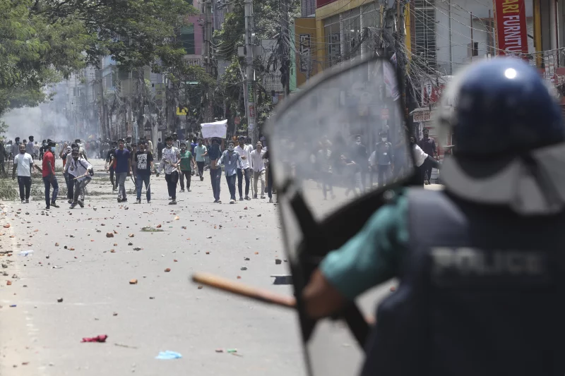 Bangladeshi police detectives on Friday forced the discharge from hospital of three student protest leaders blamed for deadly unrest