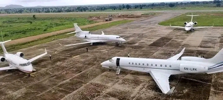 Vice President Kashim Shettima and 10 governors, along with a minimum of 13 private jets, convened in Jalingo, the capital of Taraba State