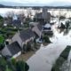 Videos have shown have the intense thunderstorms that hit the UK on Thursday turned parts of the city and surrounding towns into mini