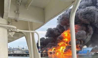 Russian ferry loaded with fuel fall in Ukrainian attack