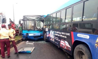 Several passengers were injured following a late-night collision involving two Bus Rapid Transit (BRT) buses at the Iyana Ipaja area
