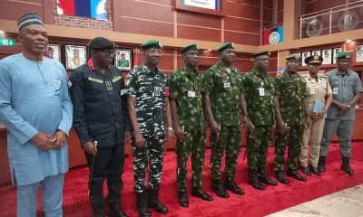 The Office of the National Security Adviser (NSA) and heads of security agencies, on Tuesday, after a security meeting at the Defence Headquarters