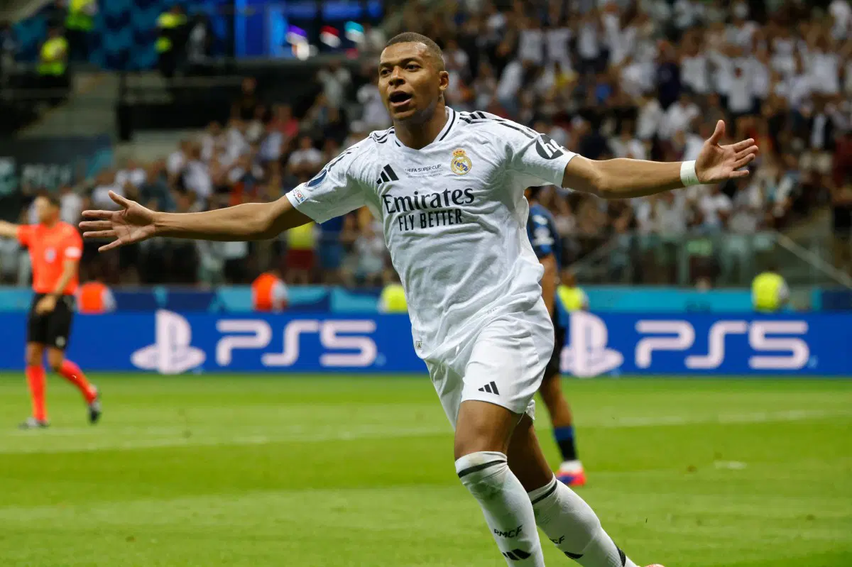 Mbappe scores on Madrid debut to win Super Cup