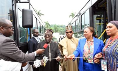 President Bola Tinubu has launched 30 hybrid-powered Compressed Natural Gas buses donated by Depots and Petroleum Products Marketers