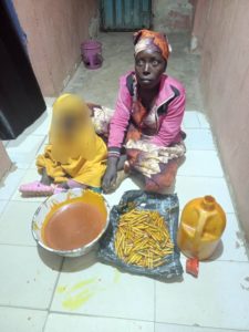 A suspect, Hauwa Sani, was arrested by the Nasarawa State Police Command on Friday for allegedly concealing 124 rounds of anti-aircraft