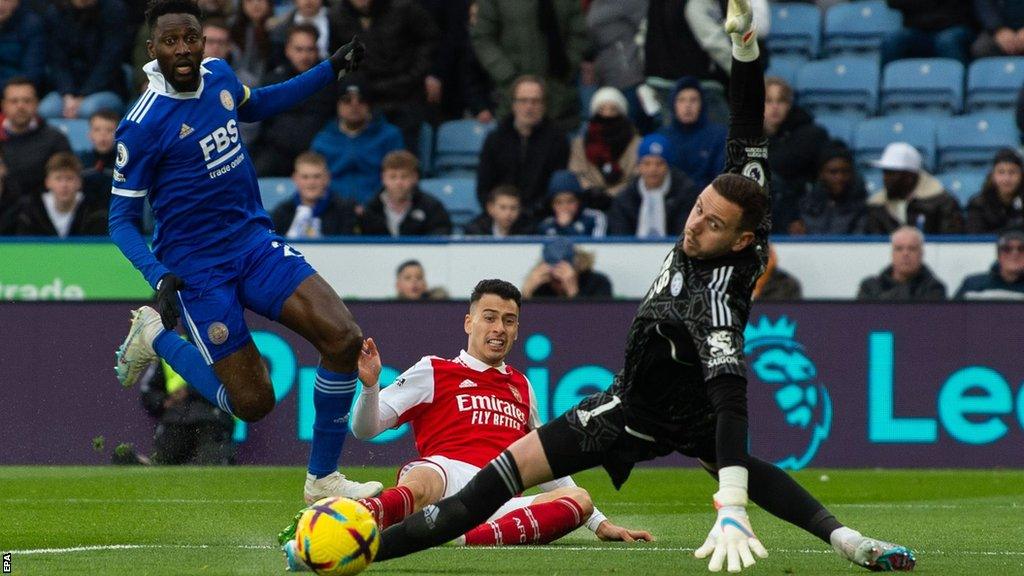 Ndidi’s own goal lifts Arsenal to victory over Leicester