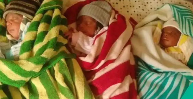Drama as man runs away from hospital after his wife gave birth to triplets