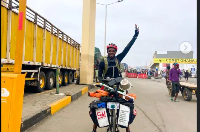 Nigerian man embarks on bicycle trip from Lagos to U.S