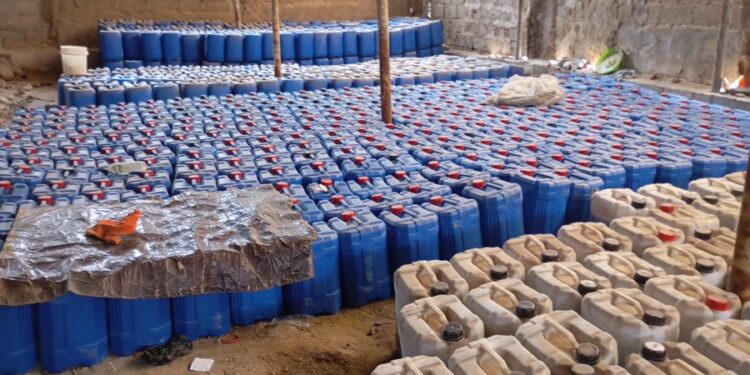 NAFDAC seals warehouse stocked with 88,560 litres of explosive chemicals