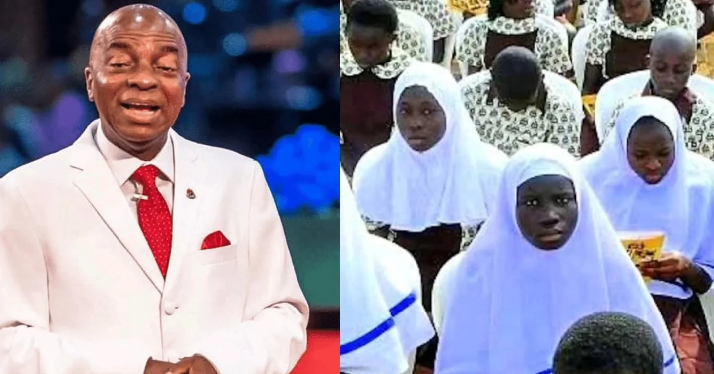 Video: Mixed reactions as Bishop Oyedepo rejects Muslim students wearing hijab to schools