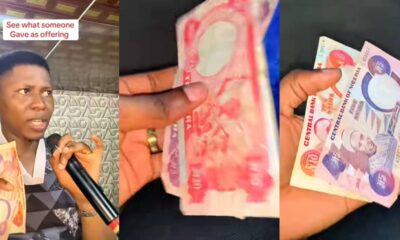 'Is the money not for God'? - Pastor fumes after receiving old ₦10 and ₦5 in offering