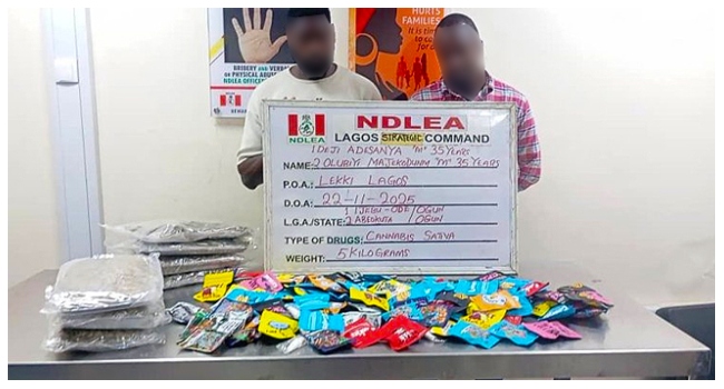NDLEA Uncovers Drugs Packaged As Christmas Cookies