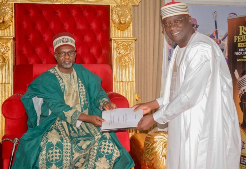 Ambassador Bashir Submits Michika Chiefdom Education Report to Traditional Ruler