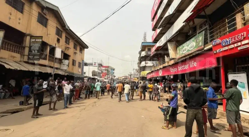 Fear Grips Onitsha as Coffin Blocks Market Gate in Defiance of Reopening Order