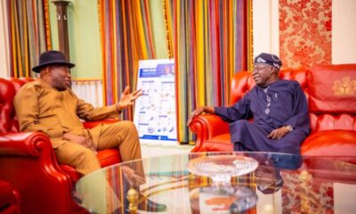 Jonathan Visits Tinubu at Presidential Villa (PHOTOS)