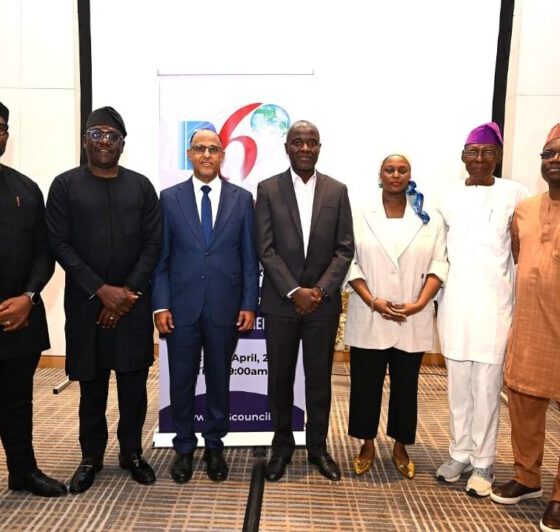 L-R: Tony Emoekpere, Council Member, National Internet Protocol Version 6 (IPv6); Engr. Abraham Oshadami, Executive Commissioner Technical Services, Nigerian Communications Commission, NCC; Mr. Muhammed Rudman, National President, IPv6 Council; Dr. Aminu Maida, Executive Vice Chairman/CEO,NCC; Barr. Rimini Makama, Executive Commissioner Stakeholder Management, NCC; Dr. Chris Uwaje, National Vice President, IPv6 Council; Mr. Adesola Akinsanya, President, National Internet Registration Association, NIRA/ Council Member, during the Inauguration of the National Internet Protocol Version 6, (IPv6) Council Members, at the Marriott Hotel, Ikeja, Lagos State on the 23rd April 2026.