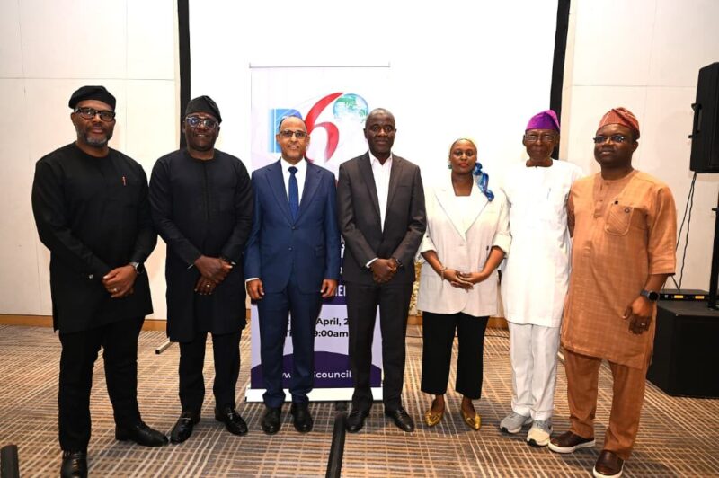 L-R: Tony Emoekpere, Council Member, National Internet Protocol Version 6 (IPv6); Engr. Abraham Oshadami, Executive Commissioner Technical Services, Nigerian Communications Commission, NCC; Mr. Muhammed Rudman, National President, IPv6 Council; Dr. Aminu Maida, Executive Vice Chairman/CEO,NCC; Barr. Rimini Makama, Executive Commissioner Stakeholder Management, NCC; Dr. Chris Uwaje, National Vice President, IPv6 Council; Mr. Adesola Akinsanya, President, National Internet Registration Association, NIRA/ Council Member, during the Inauguration of the National Internet Protocol Version 6, (IPv6) Council Members, at the Marriott Hotel, Ikeja, Lagos State on the 23rd April 2026.