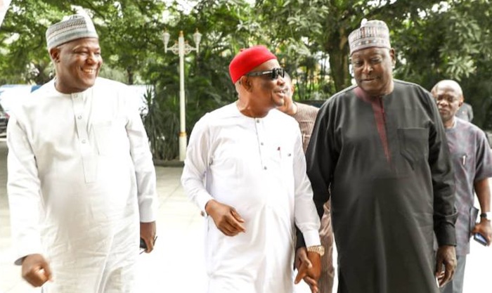 Video: Drama as Dino Melaye Shares Wike, Babachir Meeting Clip