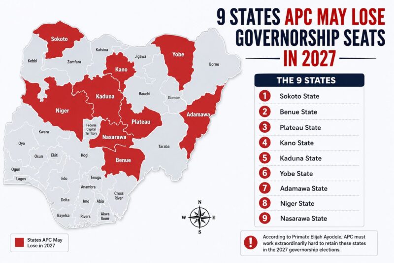 (SEE MAP): Top Prophet Names 9 States APC Will Lose Governorship Seat