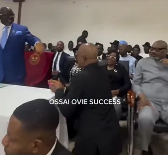 VIDEO: Drama as Commissioner Breaks Down in Tears, Kneels Before Top Governor After Swearing-in